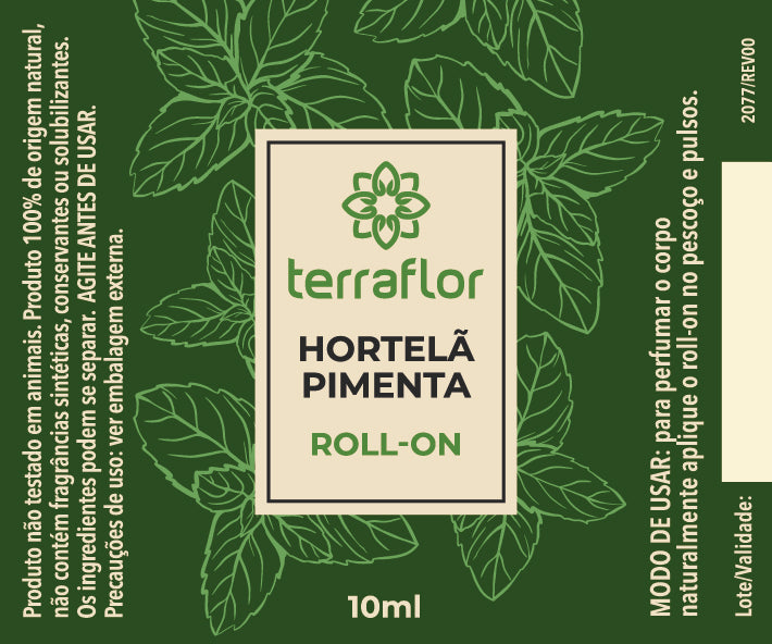 Roll on Hortelã Pimenta Terra Flor 10ml