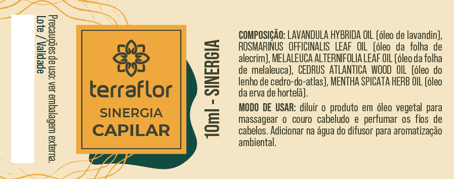Óleo Essencial Sinergia Capilar Terra Flor 10ML
