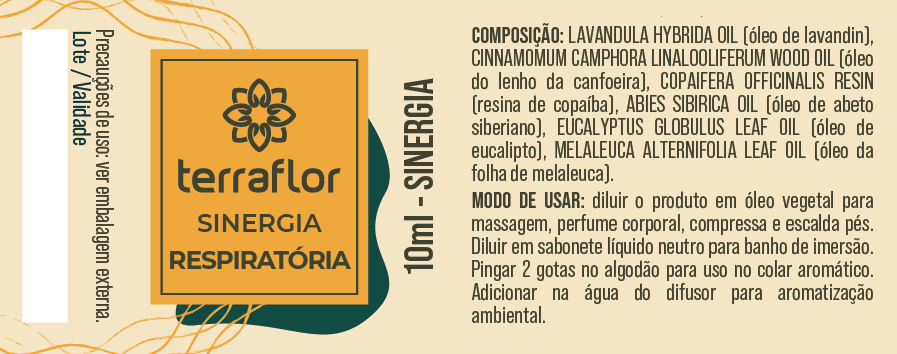 Óleo Essencial Sinergia Respiratória Terra Flor 10ml